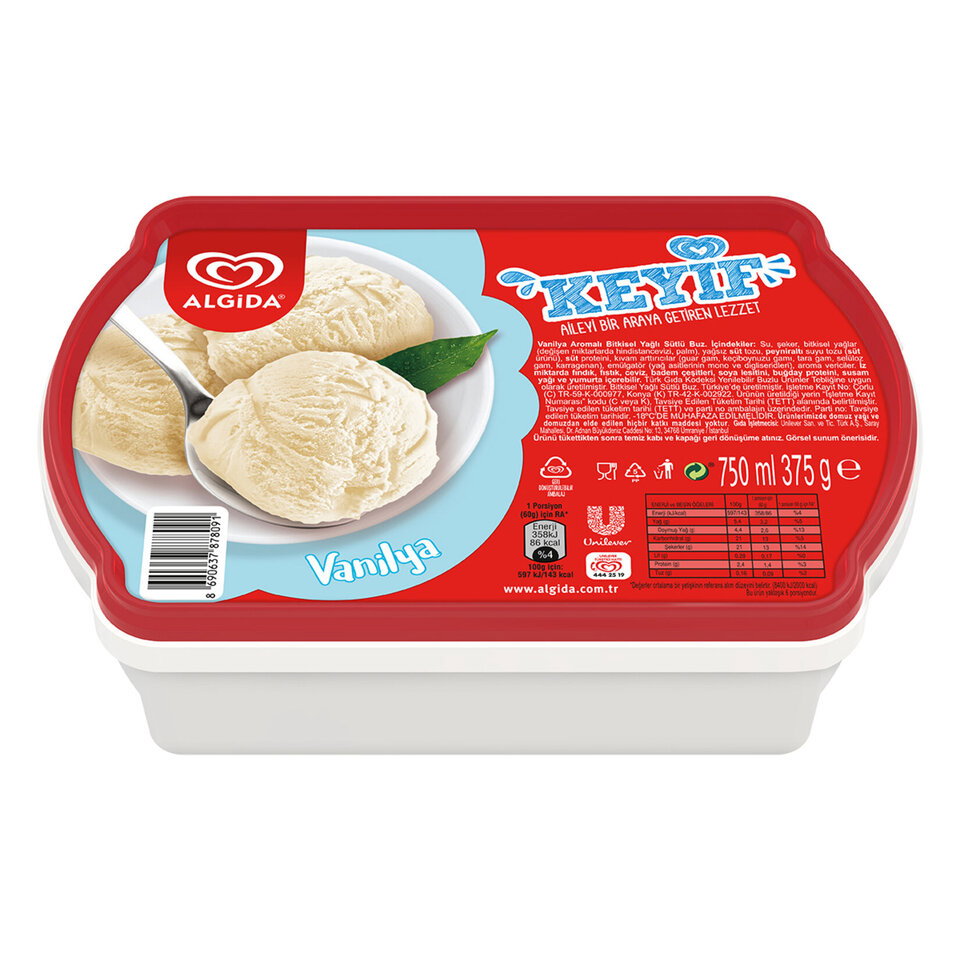 ALGİDA KEYİF VANİLYA   750 ML